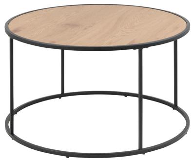 Salontafel Jaxx - naturel/zwart - 45xØ80 cm