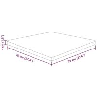 Tafelblad vierkant 70x70x4 cm onbehandeld massief eikenhout - thumbnail
