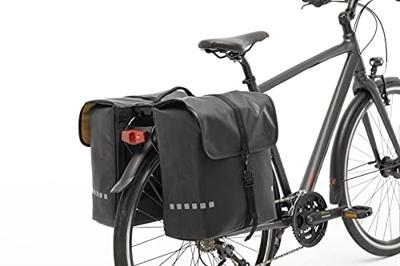 Dubbele fietstas New Looxs Odense Double Racktime 39 liter 34 x 16 x 38 cm (x2) - zwart