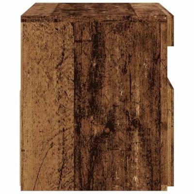 Tv-meubel met LED 60x35x40 cm bewerkt hout oud hout