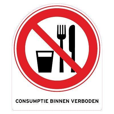 Pictogram Consumptie binnen verboden