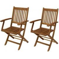 Benita houten tuinstoel set van 2 stuks - thumbnail