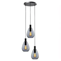 Freelight Hanglamp Dorato 3 lichts Ø 35 cm zwart - thumbnail
