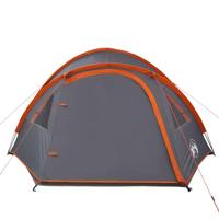 Tent 4-persoons 300x250x132 cm 185T taft grijs en oranje - thumbnail