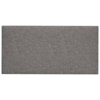 Wandpanelen 12 st 2,16 m 60x30 cm stof lichtgrijs - thumbnail