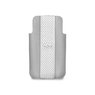 Puro - etui leren hoes - Golf-Line - voor Apple iPhone 4/4s - grijs/ijs