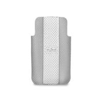 Puro - etui leren hoes - Golf-Line - voor Apple iPhone 4/4s - grijs/ijs - thumbnail