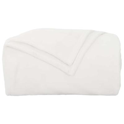 VidaXL Gooi deken wit 130 x 150 cm fleece VidaXL Gooi deken wit 130 x 150 cm fleece