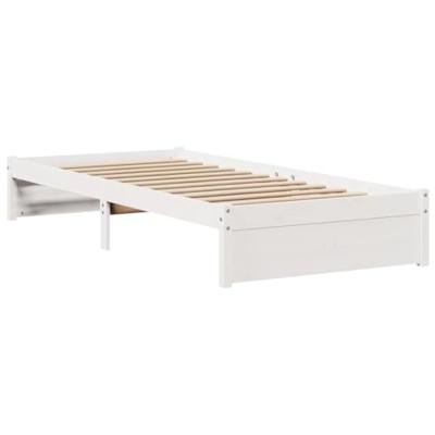 Bedframe met hoofdeinde zonder matras 100x200 cm wit