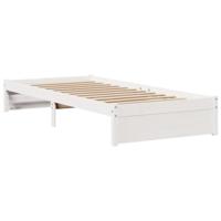 Bedframe met hoofdeinde zonder matras 100x200 cm wit - thumbnail