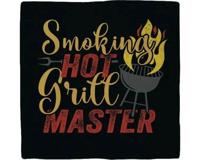 Plenty Gifts tegeltje keramiek grill master 10x10cm zwart - thumbnail
