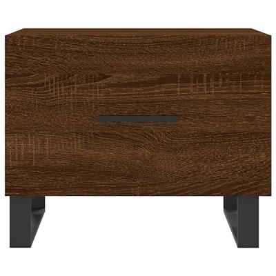 Salontafels 2 st 50x50x40 cm bewerkt hout bruin eikenkleur