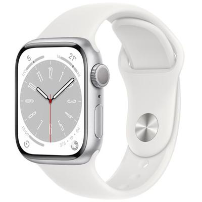 Refurbished Apple Watch Series 8 GPS 41 mm Zilver Als nieuw Refurbished Apple Watch Series 8 GPS 41 mm Zilver Als nieuw