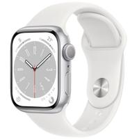 Refurbished Apple Watch Series 8 GPS 41 mm Zilver Als nieuw - thumbnail