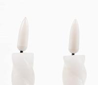 LED Dinerkaars Swirl Wax 2st Wit - thumbnail