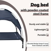 VidaXL Hondenbed marineblauw 90 x 81 x 80,5 cm staal - thumbnail