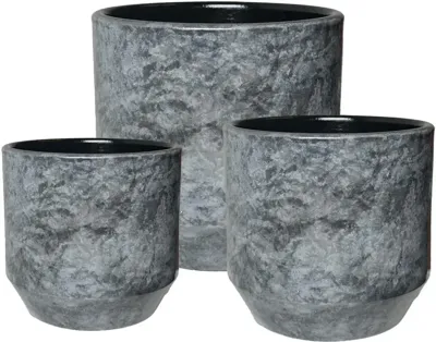 Terraliet bloempot 16x14cm grijs