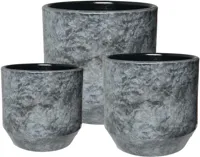 Terraliet bloempot 16x14cm grijs - thumbnail