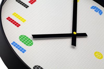 Wandklok 35 cm - Stil - Zwart/Multikleurig - ABS - nXt 'Bit'