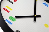 Wandklok 35 cm - Stil - Zwart/Multikleurig - ABS - nXt 'Bit' - thumbnail