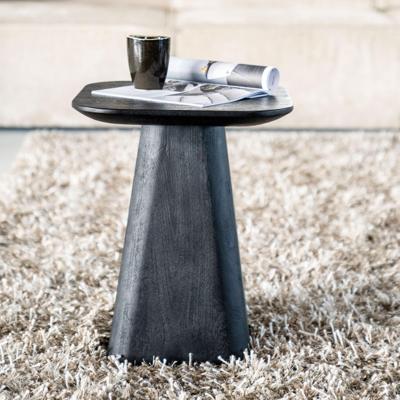 Eleonora Bijzettafel 'Aron' Mangohout, 40 x 40cm, kleur Zwart