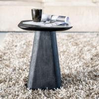 Eleonora Bijzettafel 'Aron' Mangohout, 40 x 40cm, kleur Zwart - thumbnail