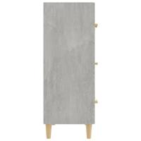 Dressoir 70x34x90 cm bewerkt hout betongrijs - thumbnail