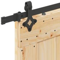 Schuifdeur met beslag 90x210 cm massief grenenhout - thumbnail