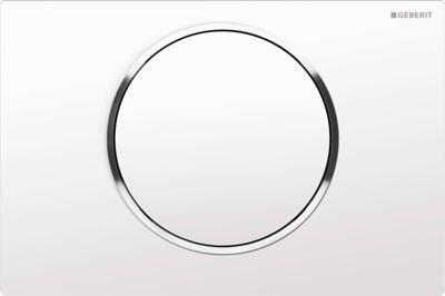 Geberit Sigma 10 bedieningspaneel glans wit/chroom voor Sigma reservoirs 8cm (UP720) en 12cm (UP320)