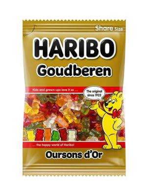 Snoep haribo goudbeertjes zak 250gr | 10 stuks