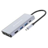 Conceptronic DONN20G notebook dock & poortreplicator Bedraad USB 3.2 Gen 1 (3.1 Gen 1) Type-C Grijs - thumbnail