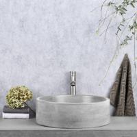 Waskom Differnz Marba Rond 42x42x13 cm Beton Licht - thumbnail