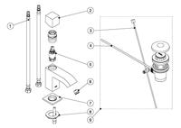 Cuadro Wastafelmengkraan met perlator 107103 Tres - thumbnail