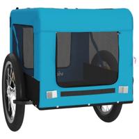 VidaXL Hondenfietstrailer oxford stof en ijzer blauw en zwart - thumbnail