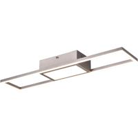 LED Plafondlamp - Plafondverlichting - Trion Riyaz - 22W - Aanpasbare Kleur - Afstandsbediening - Dimbaar - Rechthoek - Mat Nikkel - Aluminium - thumbnail