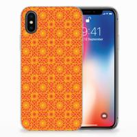 Apple iPhone X | Xs TPU bumper Batik Oranje - thumbnail