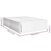 Bedframe zonder matras stof blauw 140x190 cm - thumbnail