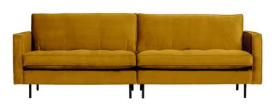 WOOOD Bank 'Rodeo' 3-zits, Velvet, kleur Oker