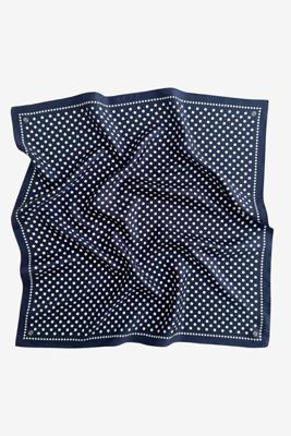 Lescarf shawl PDN65 Polkadot Scarf/ Navy / 65cm