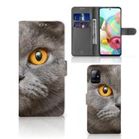 Telefoonhoesje | Met pasjeshouder | Samsung Galaxy A71 Britse Korthaar - thumbnail