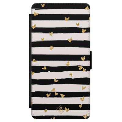 Samsung Galaxy S21 flipcase - Hart streepjes