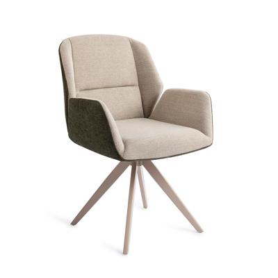 Jesper Home Draaibare Eetkamerstoel 'Myoko' Turn Beige, kleur Popeye