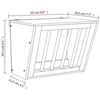 Hooiruif voor konijnen 25x18,5x20,5 cm massief vurenhout - thumbnail