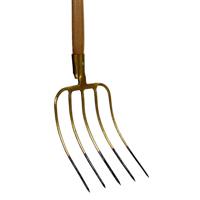 Mestvork 5 tanden houten steel 85 cm met T-greep - thumbnail