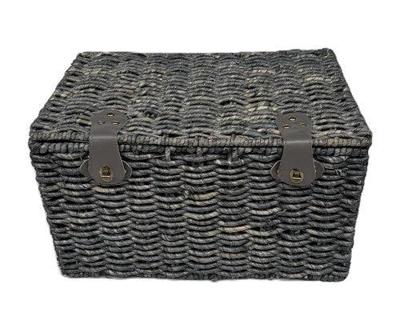 Bakkersmand blauwgrijs large 47x31x28 met deksel