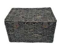 Bakkersmand blauwgrijs large 47x31x28 met deksel - thumbnail