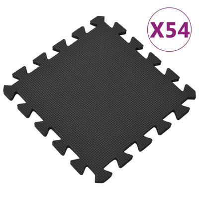 VidaXL 54x vloermatten 4,86 ㎡ eva-schuim zwart
