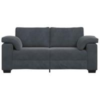 Loveseat bank 140 cm fluweel donkergrijs - thumbnail