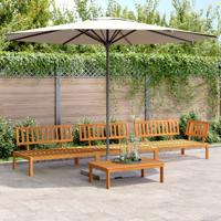 4-delige Loungeset pallet massief acaciahout - thumbnail