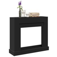 Haardombouw 100x30x87,5 cm bewerkt hout zwart - thumbnail